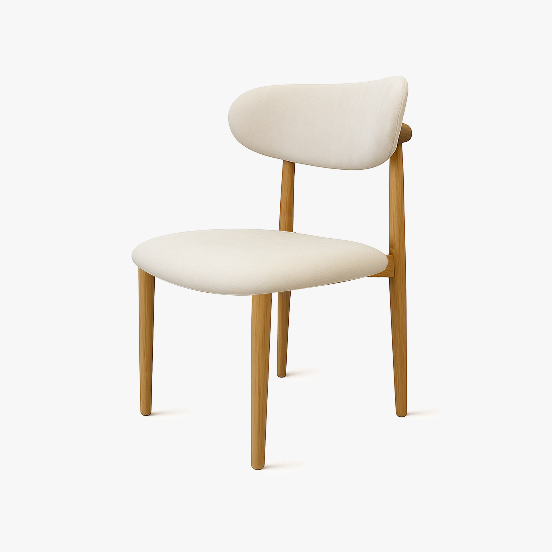 Cento Dining Chair, Wood & Beige, Set of 2