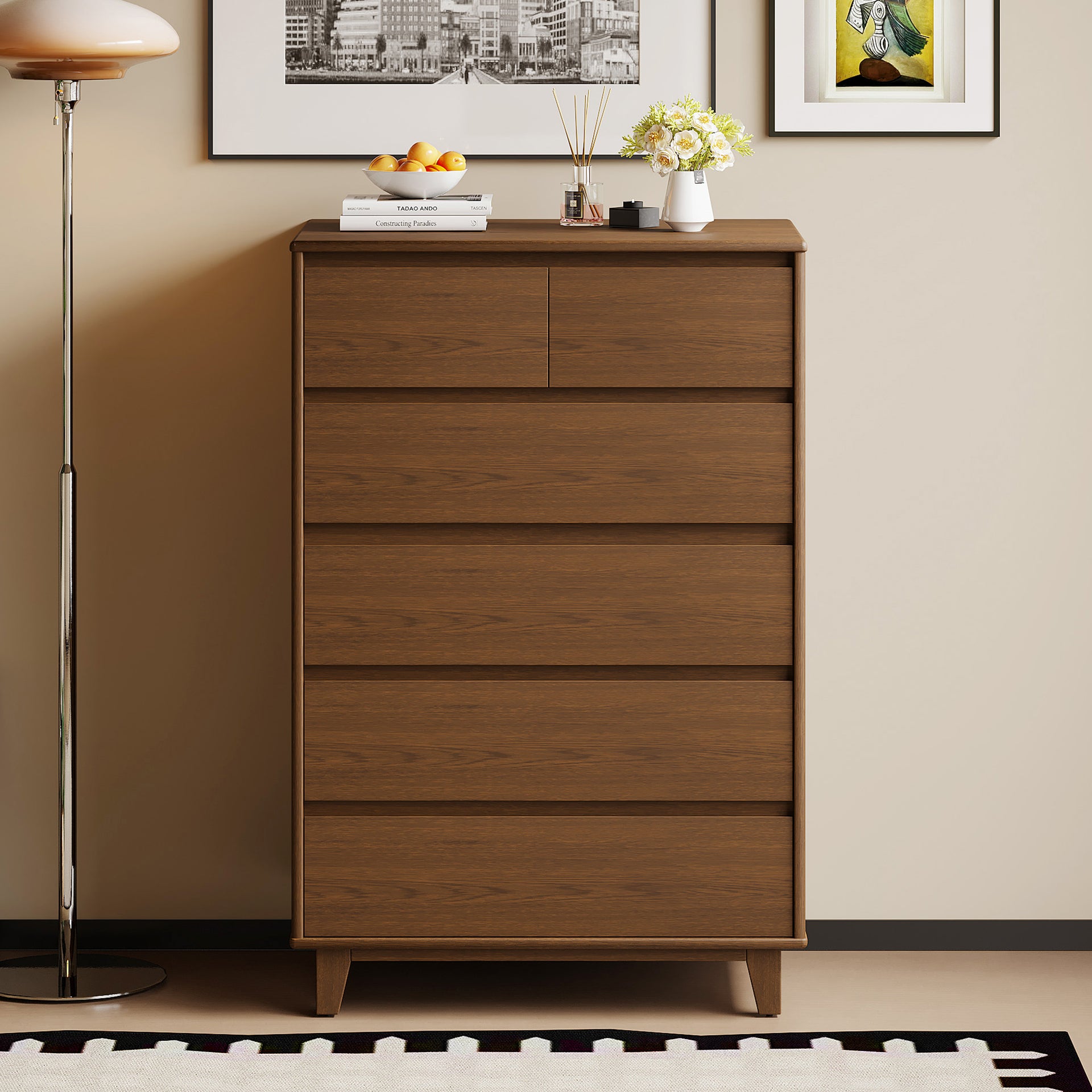 Arezzo 4 over 2 Tallboy, Claro Walnut