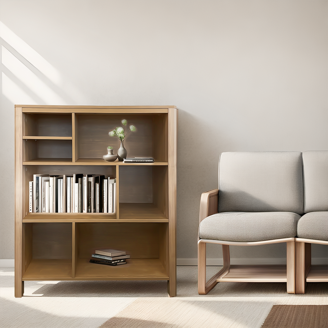 Pereta 3-Tier Bookcase, Oak