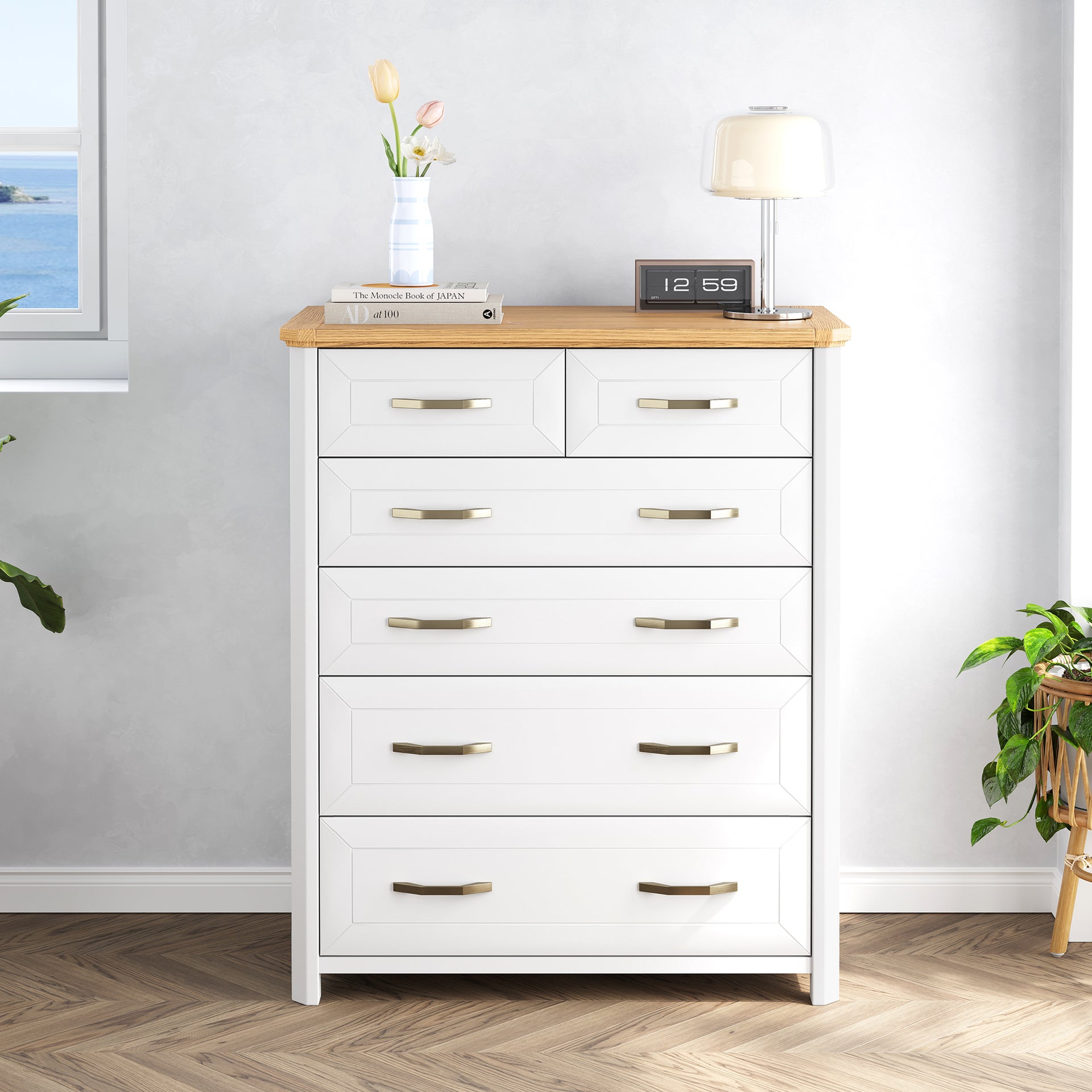 Stoven 2 over 4 Drawer Tallboy