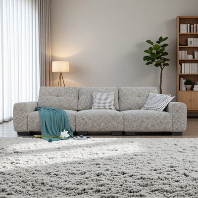 Castel 3 Seater Adjustable Sofa, GREY BROWN
