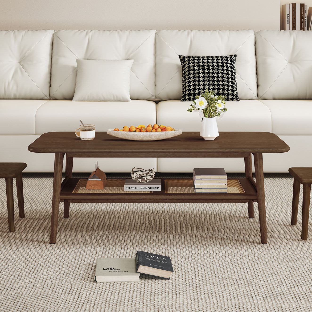 Remini Coffee Table, 1.3M, Walnut