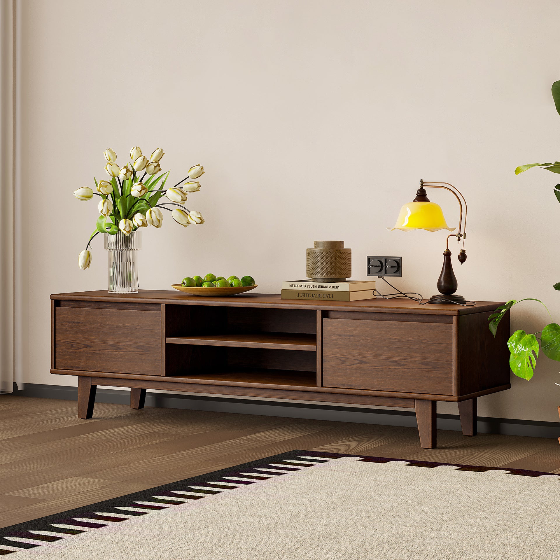 Arezzo TV Stand, 1.5M, Claro Walnut