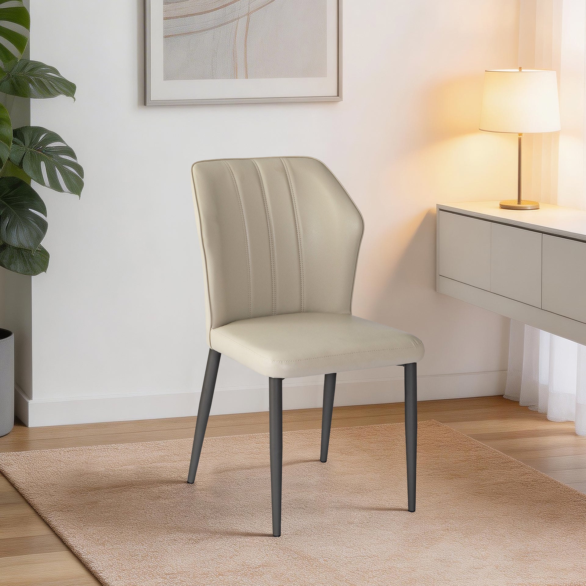 Biella Dining Chair, Light Grey, Set of 2