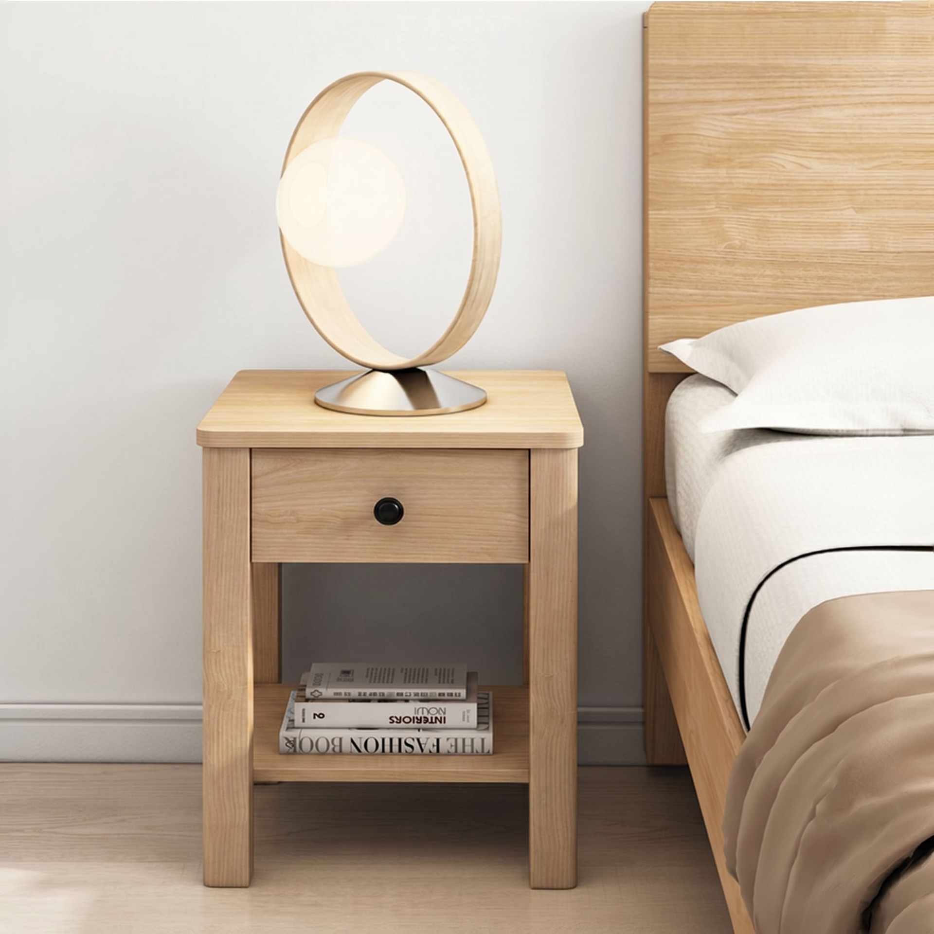 Modena Bedside Table, Oak