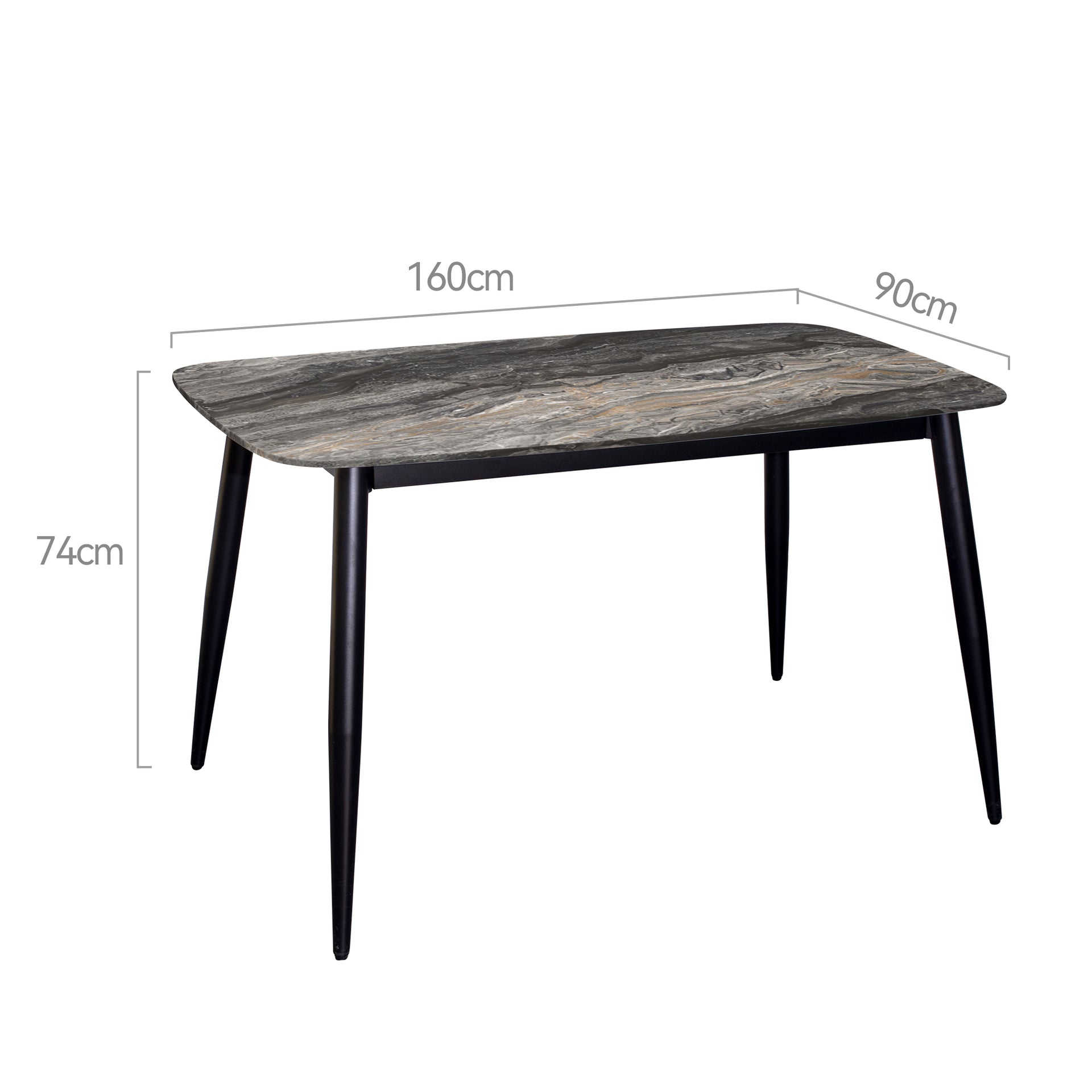 Italian Dining Table, 1.6M, Benetian Brown