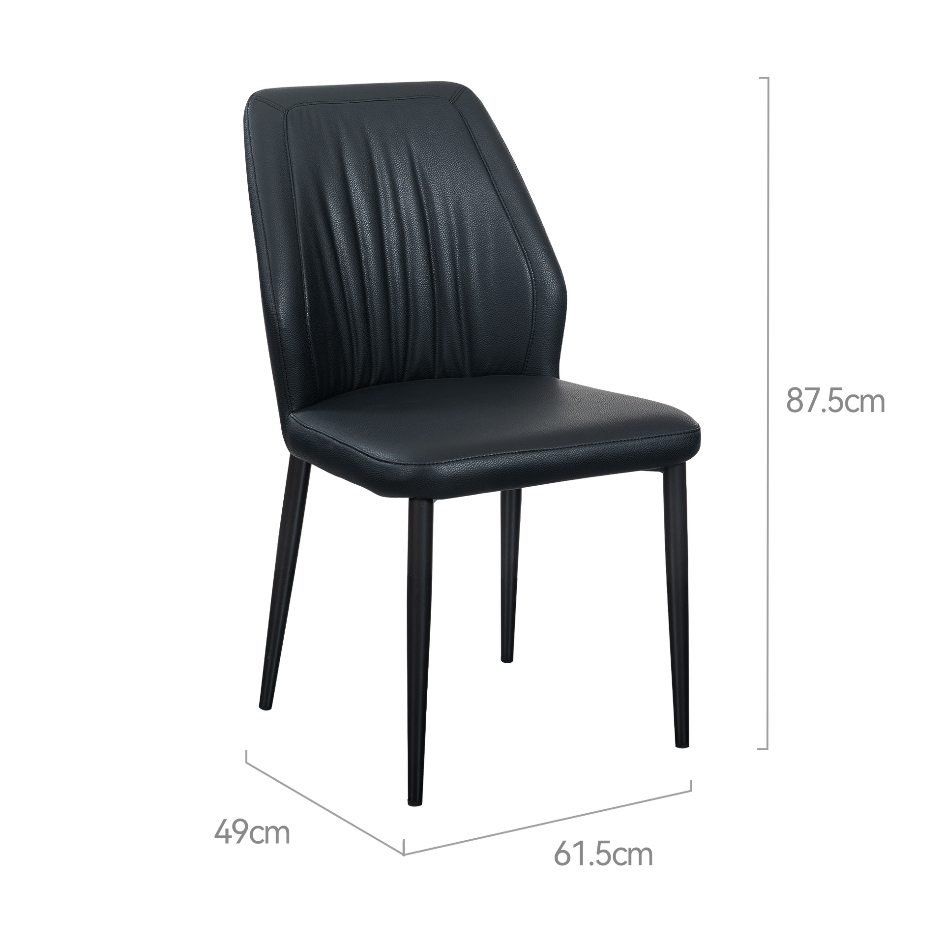 Gela Dining Chair, Black, Set of 2