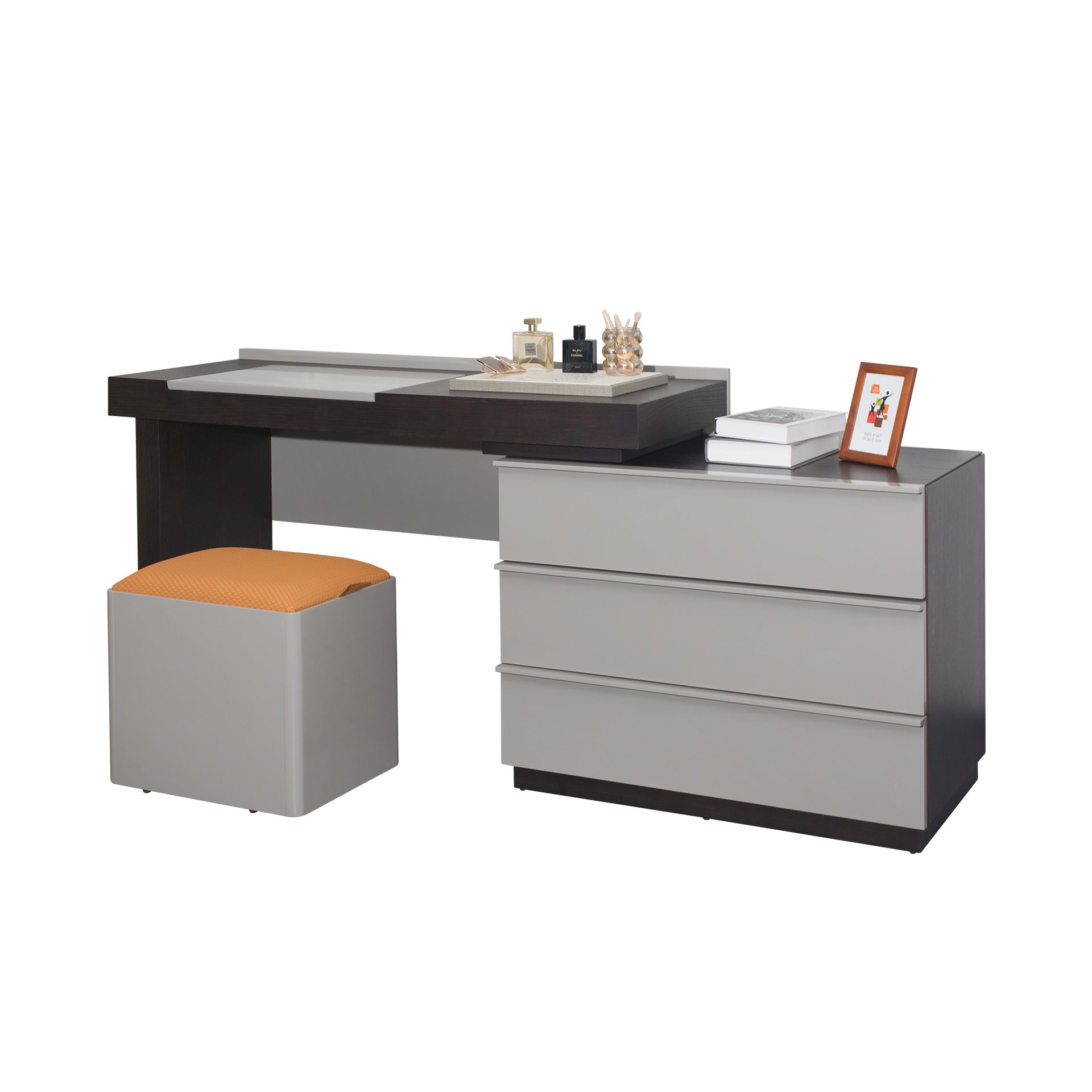Rome Dressing Table Set, Black & Grey