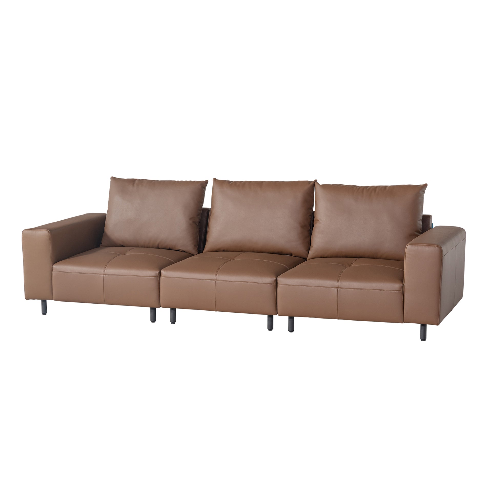 Fano Three Seater Sofa, Brown