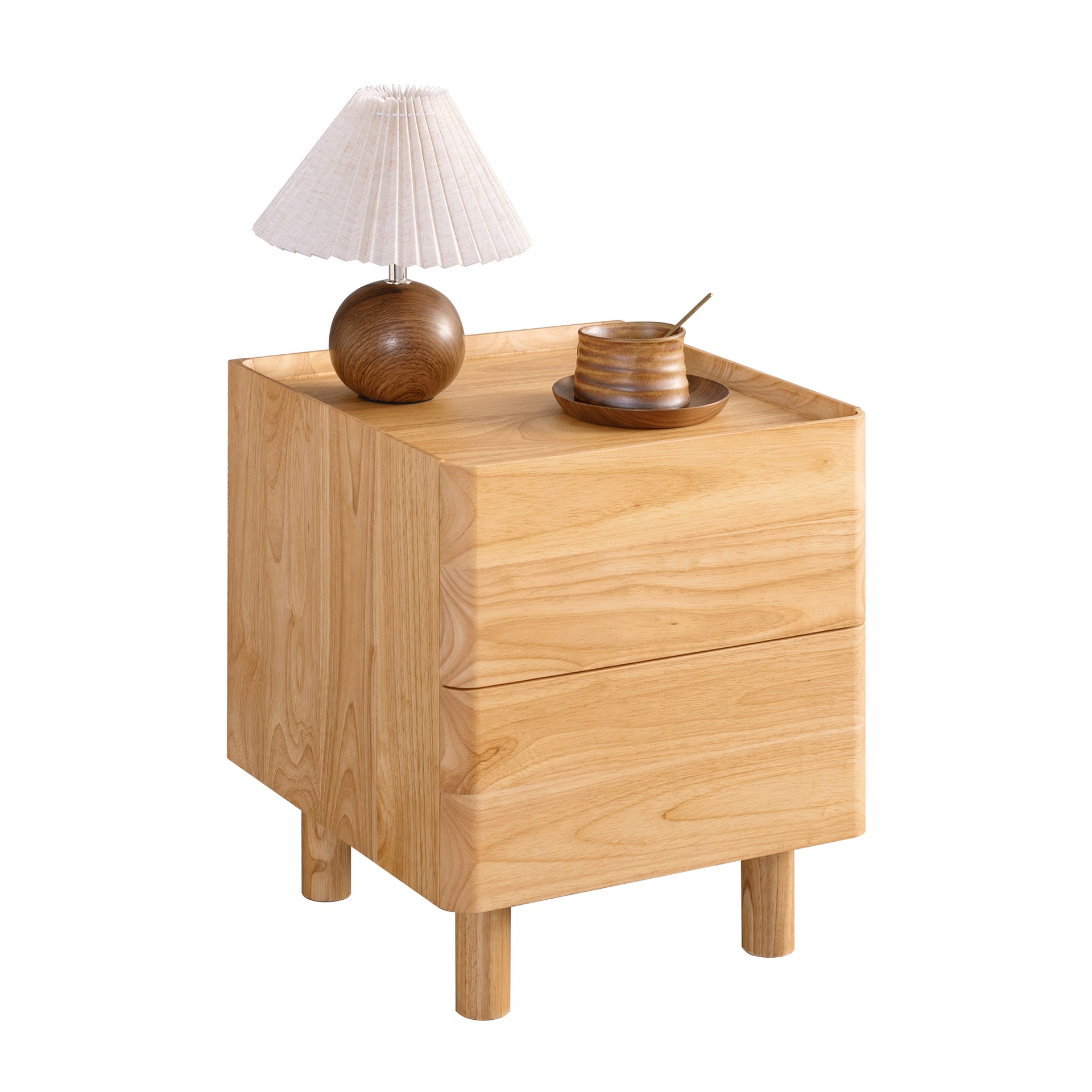 Aria Bedside Table, Wood