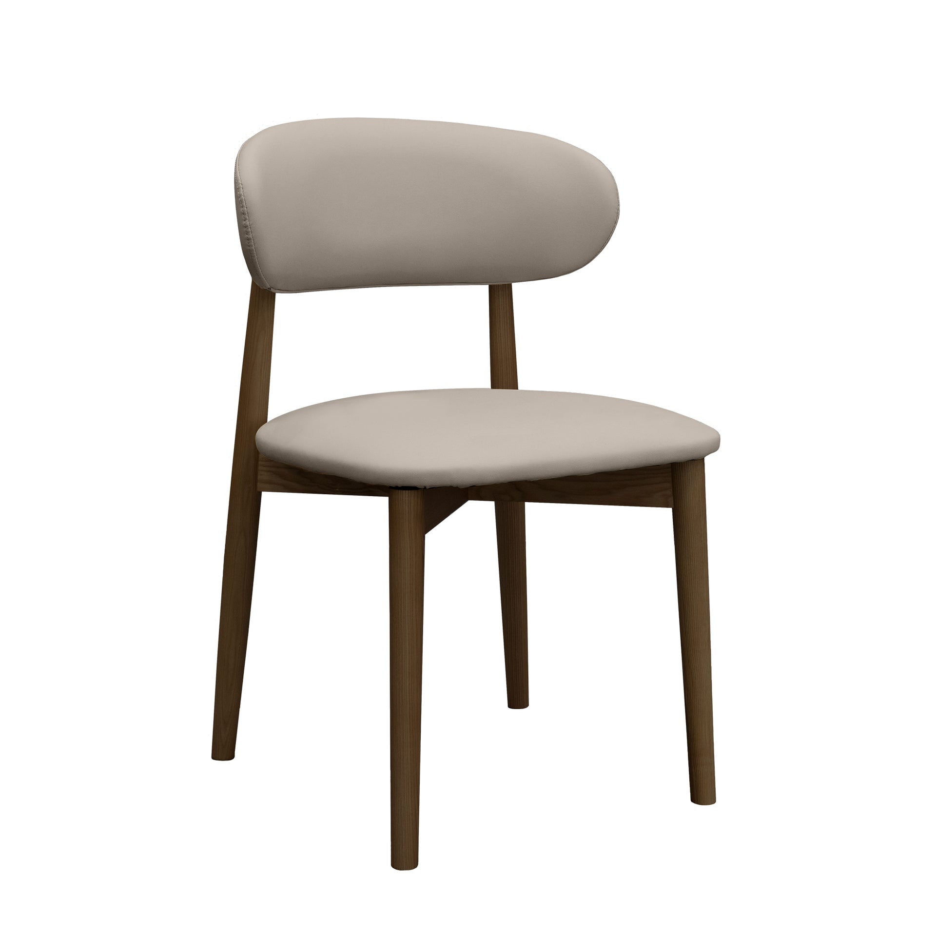 Cento Dining Chair, Walnut & Grey, Set of 2