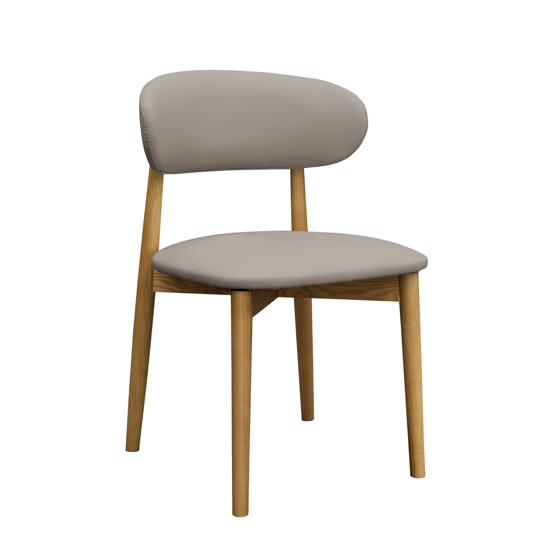 Cento Dining Chair, Wood & Grey, Set of 2