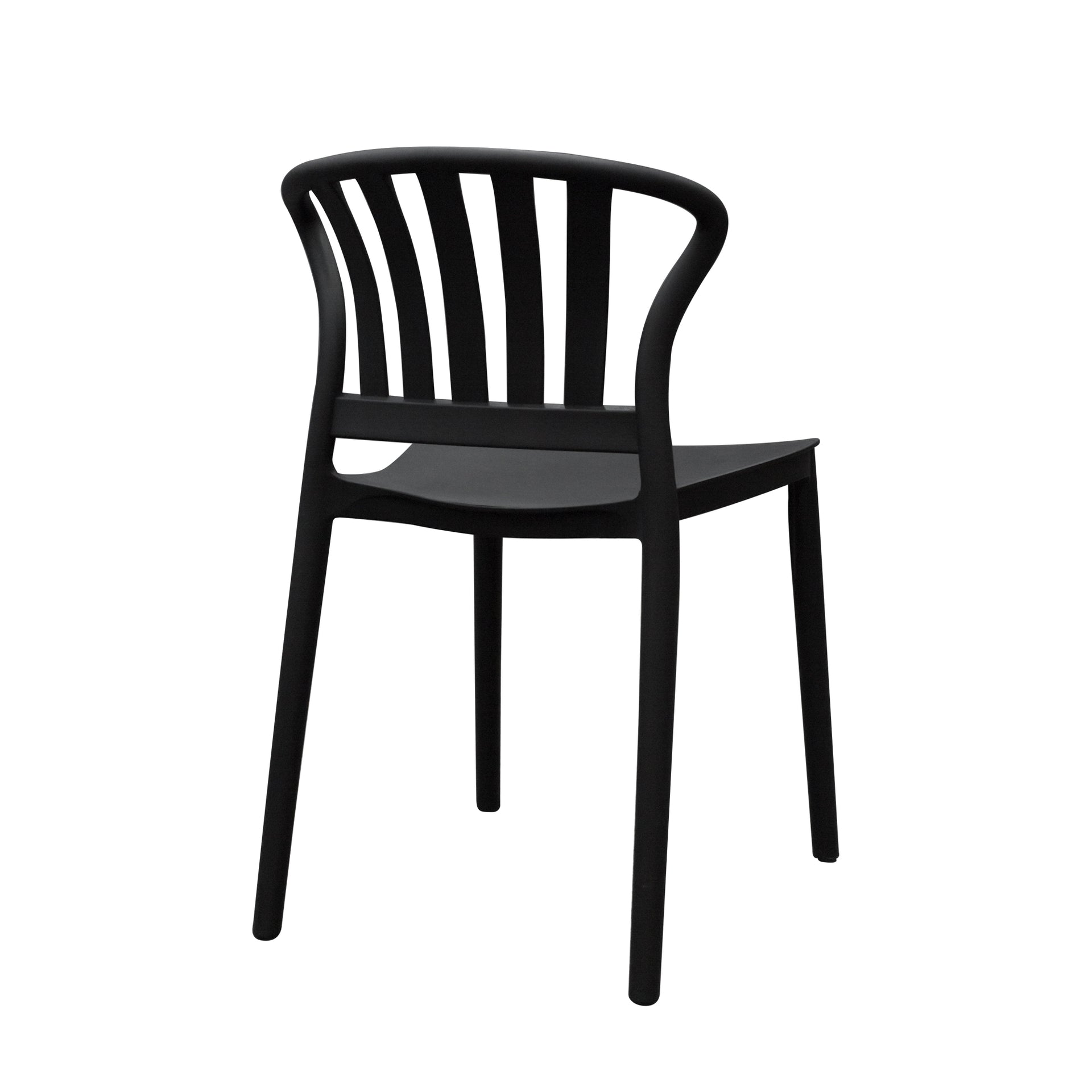 Sacile Stackable Dining Chair, Black, Set of 4
