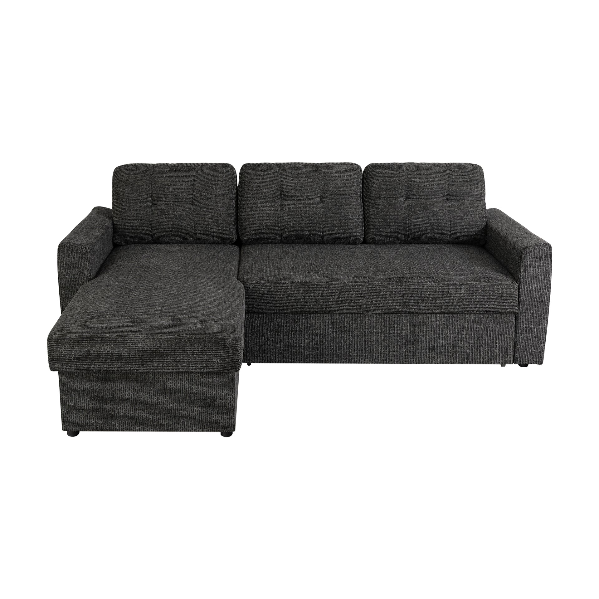 Nola 3 Seater Sofa bed with Storage, Carbon Black