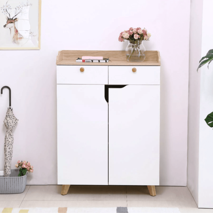 Fano 2 Door Shoes Cabinet (with 2 Drawers) - Proferlo Furniture